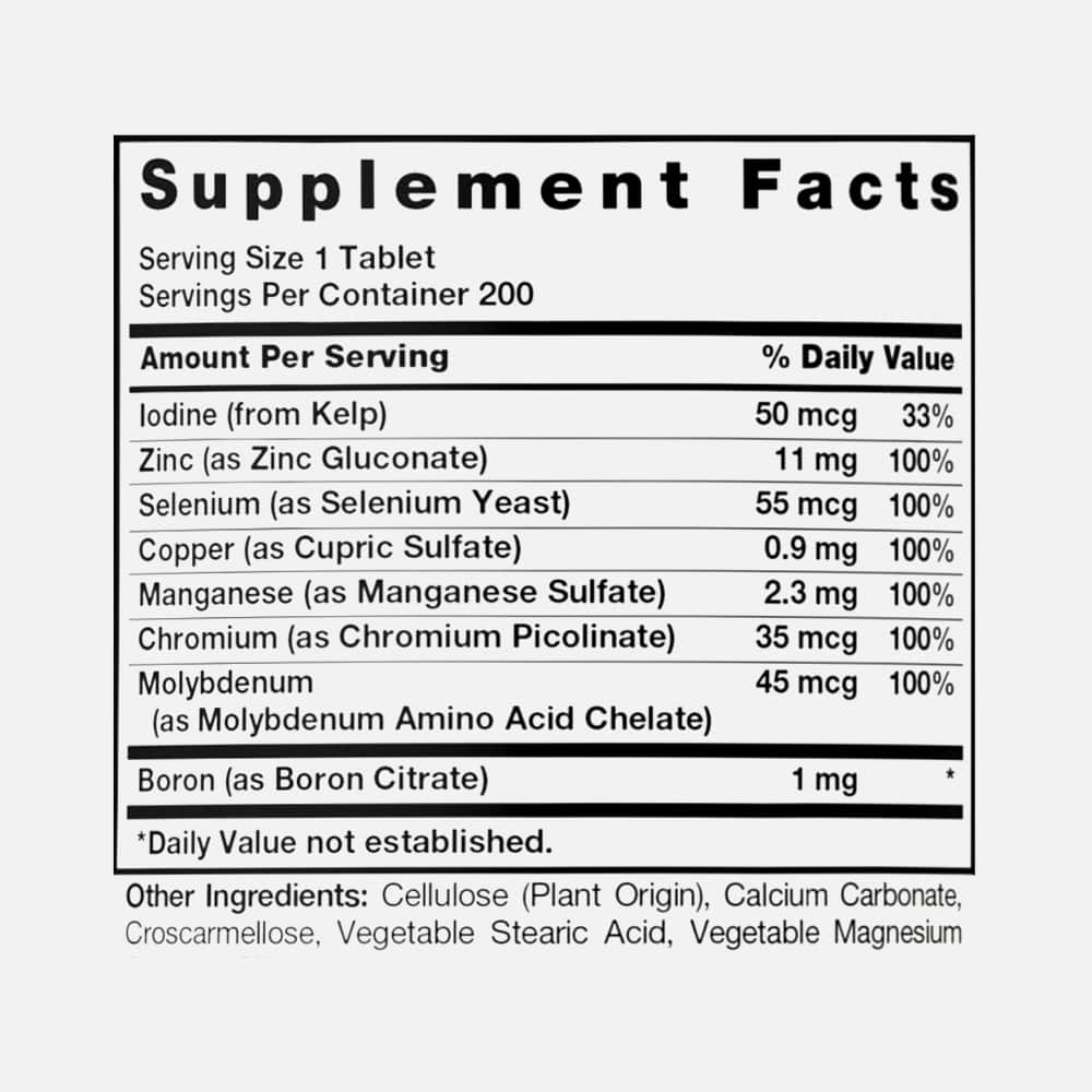 Trace Minerals Full Spectrum Complex - 200 Tablets