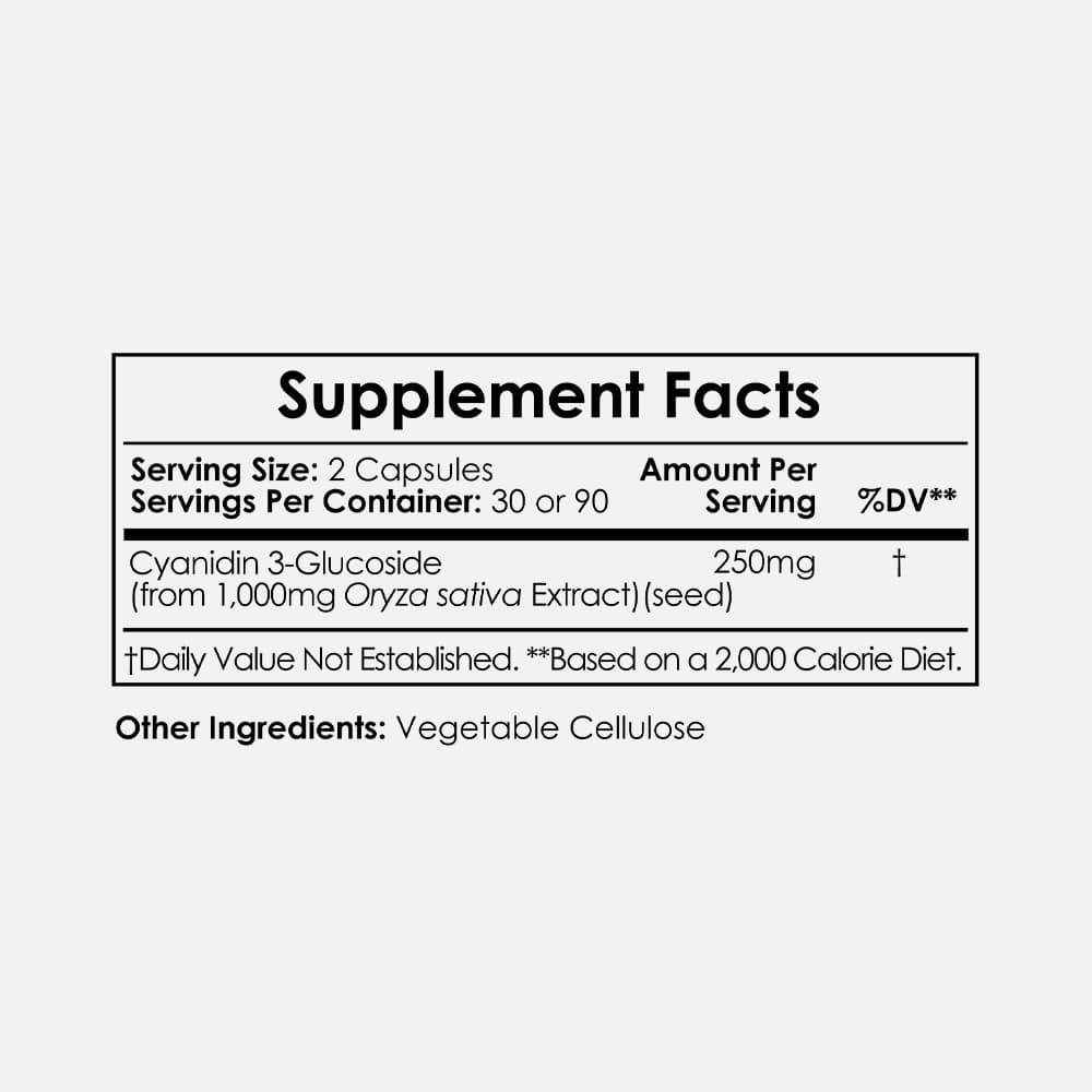 Cyanidin 3-Glucoside 125mg - 60 Capsules