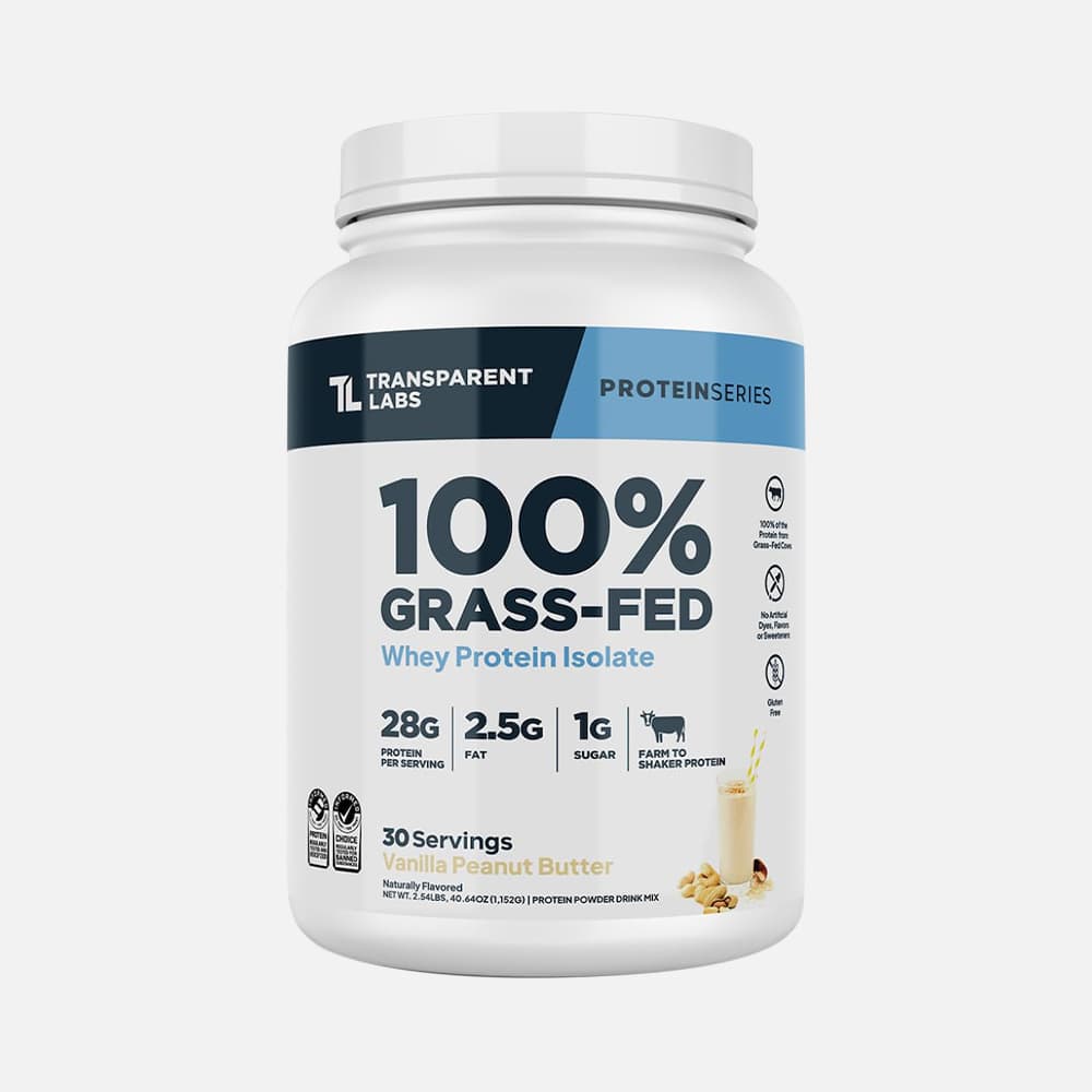 Transparent Labs Whey Protein Isolate 30 Servings (Vanilla Peanut Butter) Powder