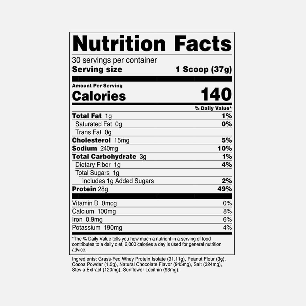 Transparent Labs Whey Protein Isolate 30 Servings (Vanilla Peanut Butter) Powder