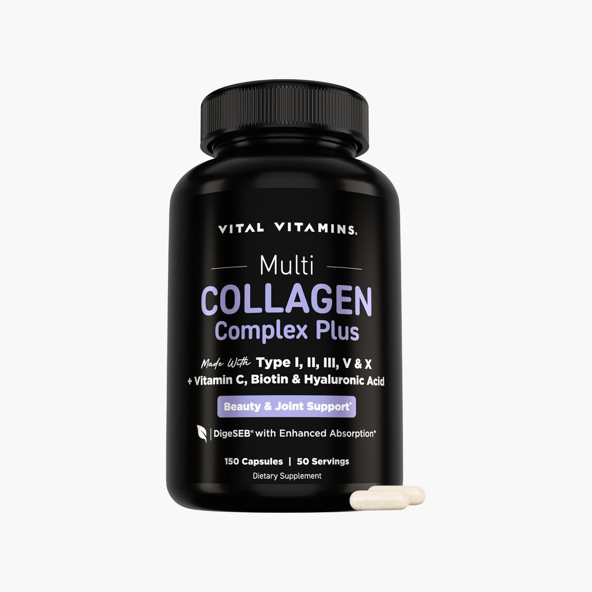 Vital Vitamins - Multi Collagen Complex Plus - 150 Capsules