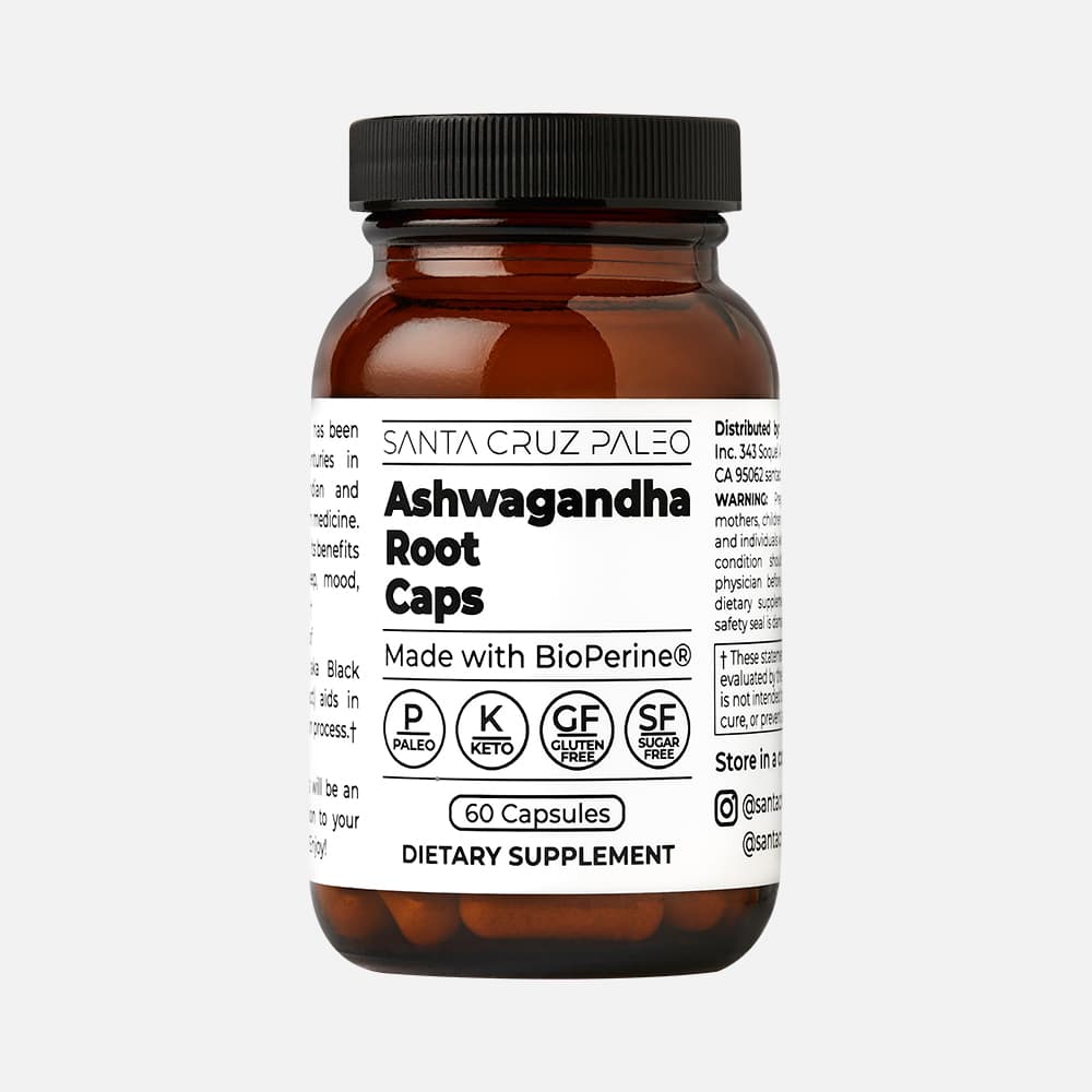 Ashwagandha Root 600mg with BioPerine - 60 Capsules