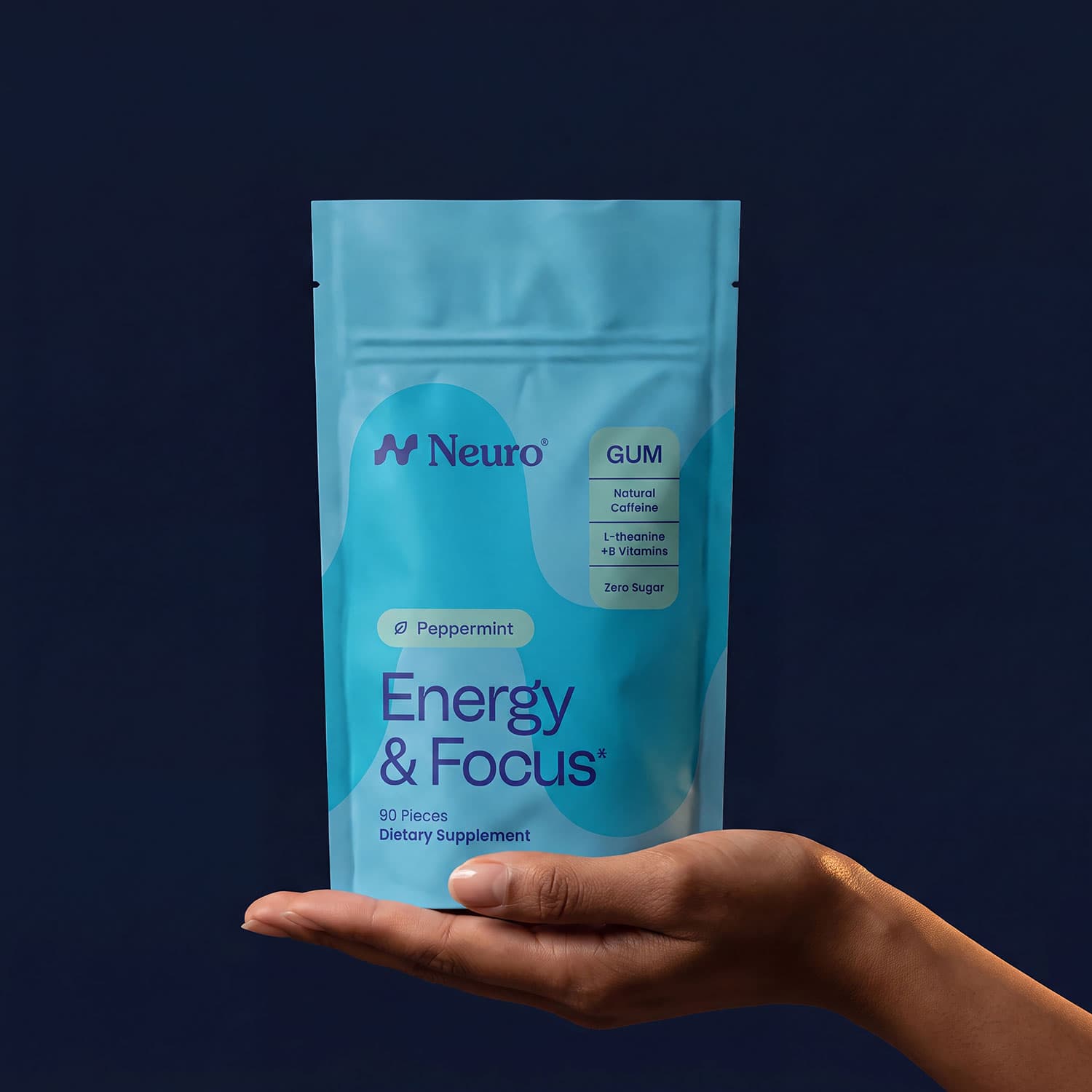 Neuro - Energy & Focus Gum 40mg Caffeine + L-Theanine - 90 Pieces