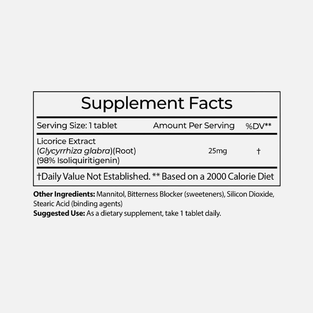 Isoliquiritigenin 25mg - 60 Controlled Dissolve Tablets