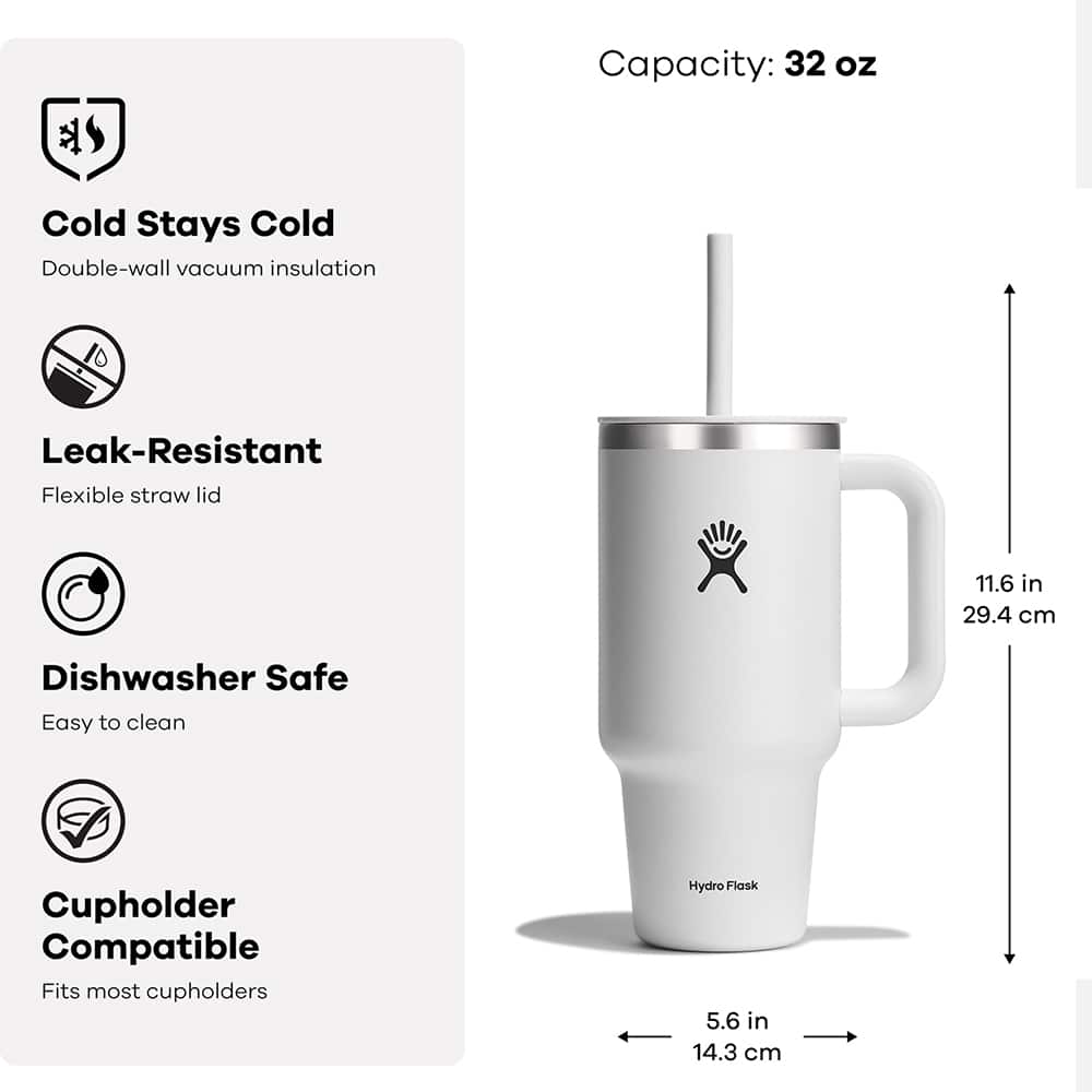 Hydro Flask Travel Tumbler 946ml - 32oz Stainless Steel