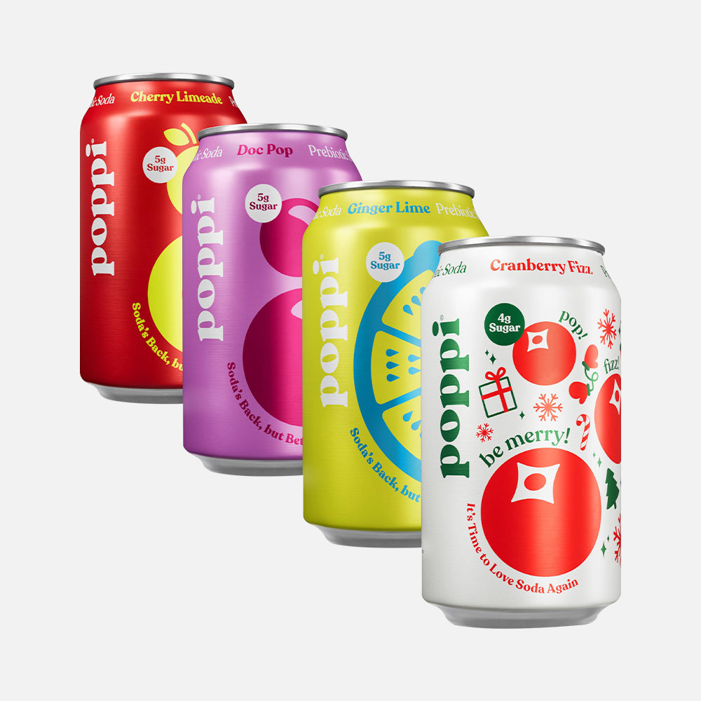 Prebiotic Sparkling Soda Holiday Pack - 12 Cans (12oz)