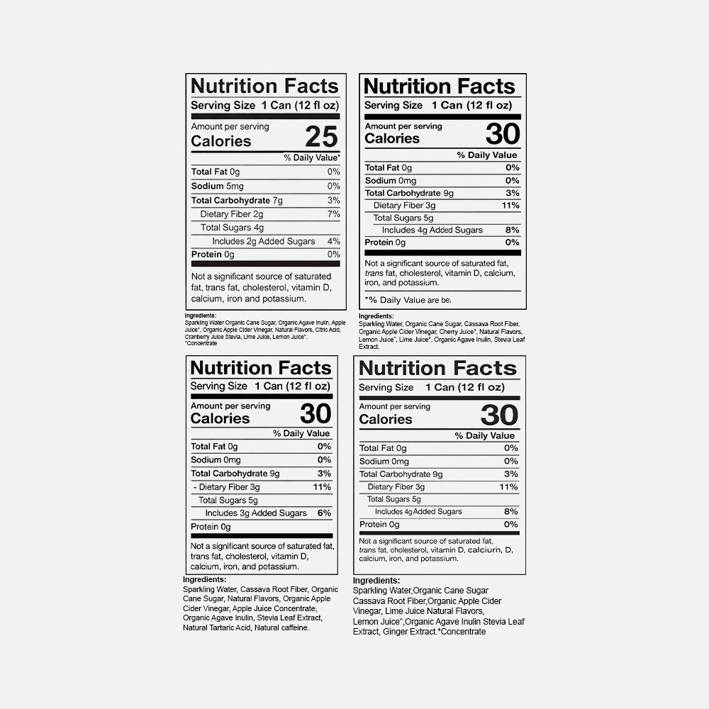 Prebiotic Sparkling Soda Holiday Pack - 12 Cans (12oz)
