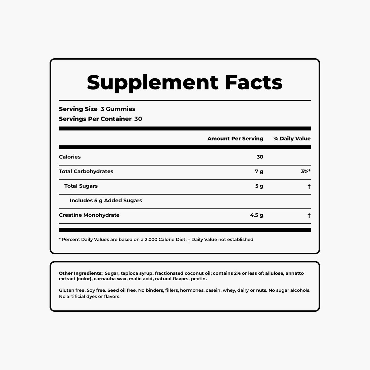 Create - Creatine Monohydrate Gummies - Orange - 60 Count