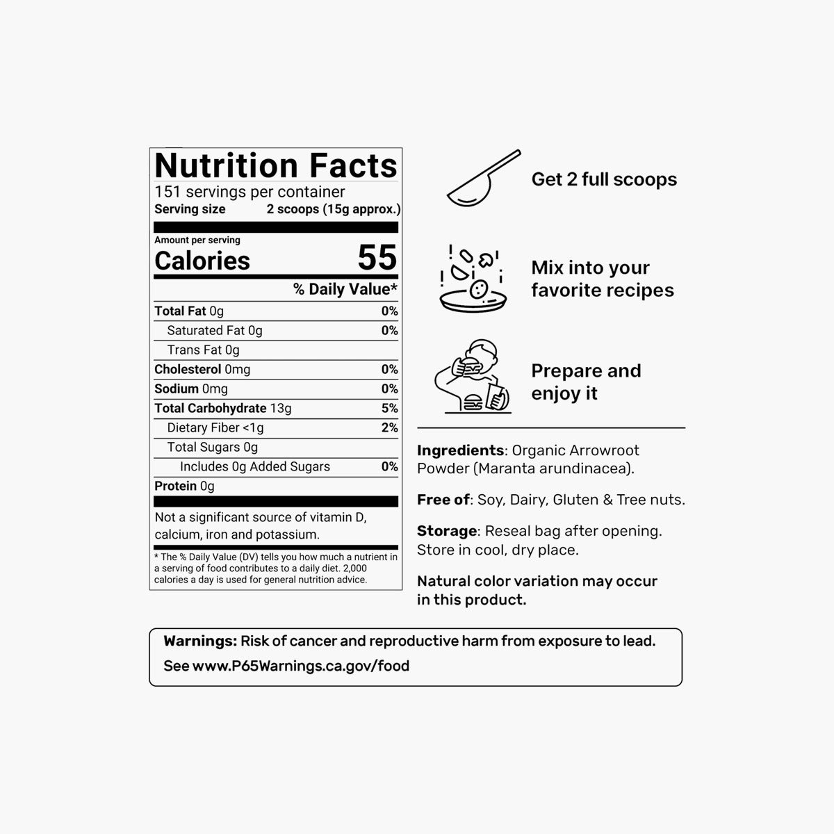 Organic Arrowroot Powder