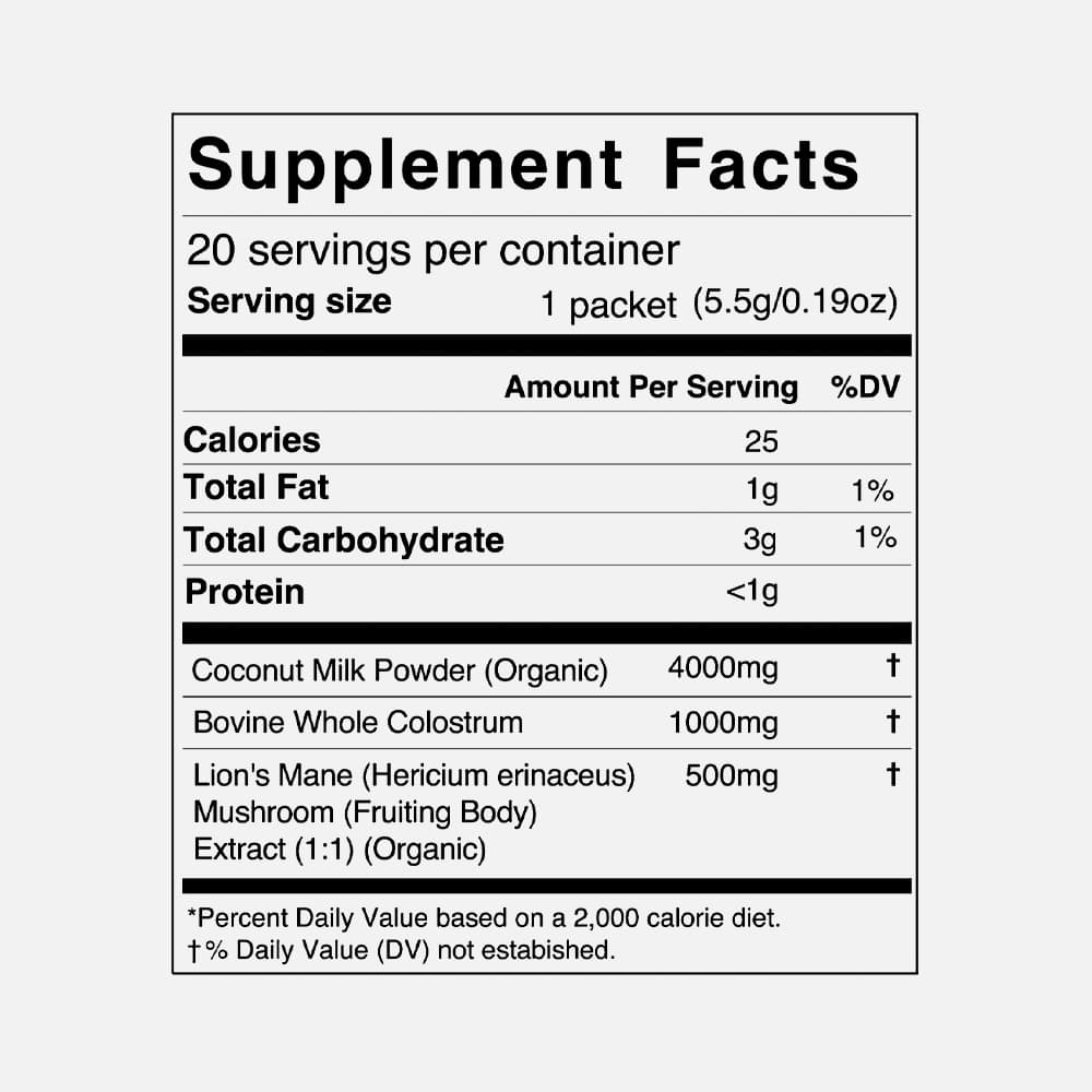 Bovine Colostrum & Lion's Mane - Superfood Creamer Powder
