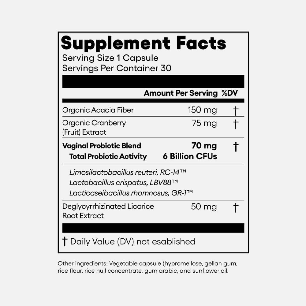 Vaginal Probiotics 6B CFU - 30 Capsules
