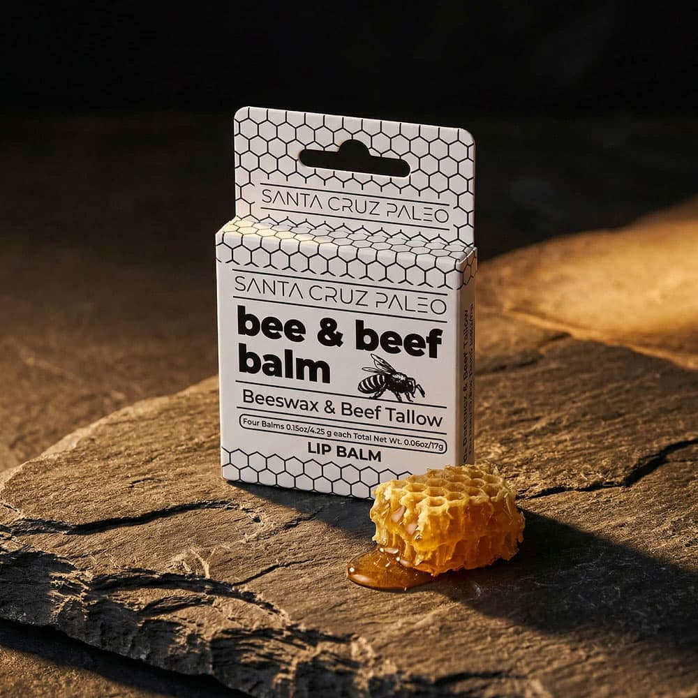 Beef Tallow Beeswax Lip Balm - 1 Tube
