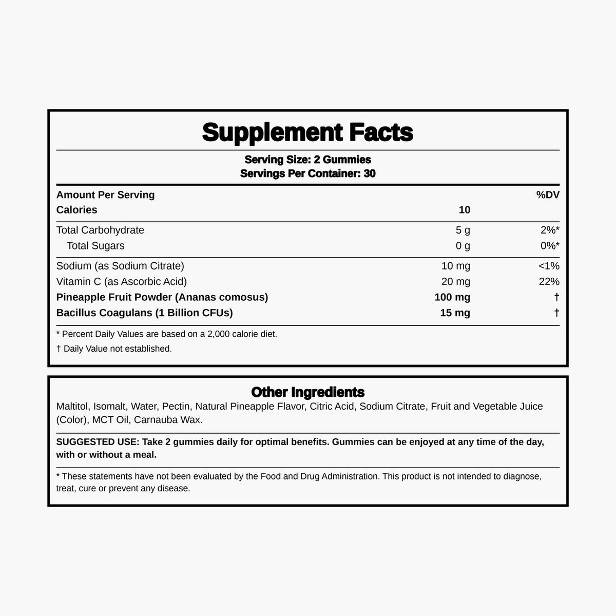 Vital Source Nutrition - Feminine Balance Gummies - Hawaiian Pineapple - 60 Gummies