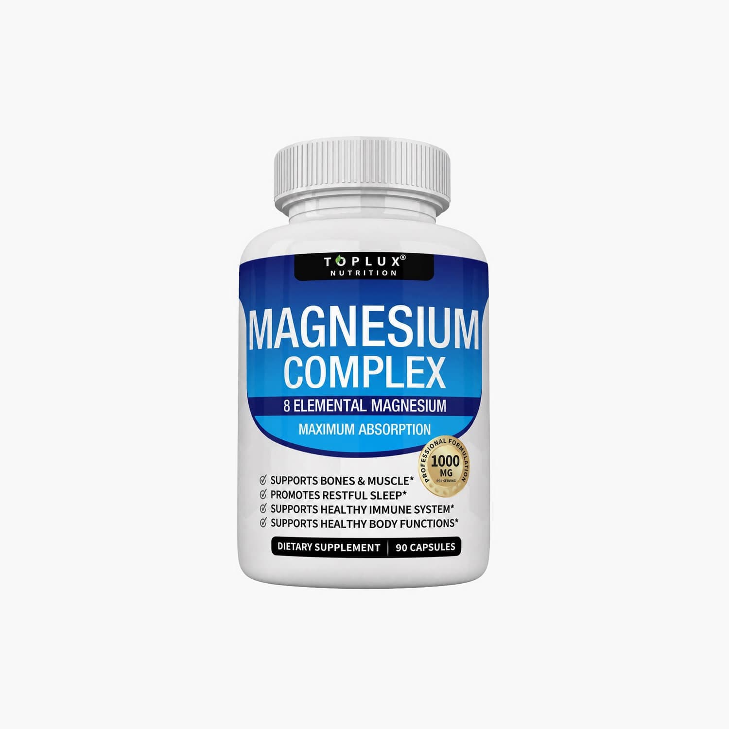 Toplux - Magnesium Complex 8-Form 1000mg - 90 Capsules