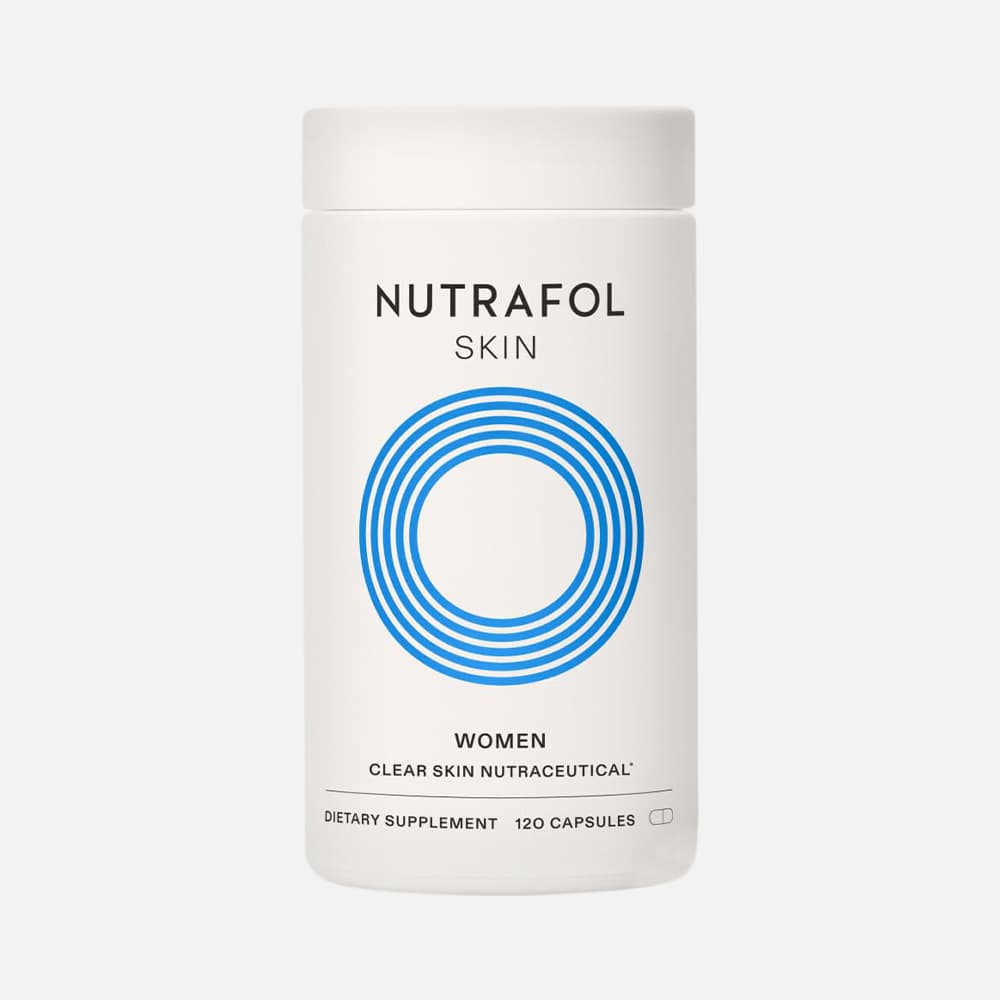Nutrafol Clear Skin Acne Support for Women, 120 Vegan Capsules – 1-Month Supply