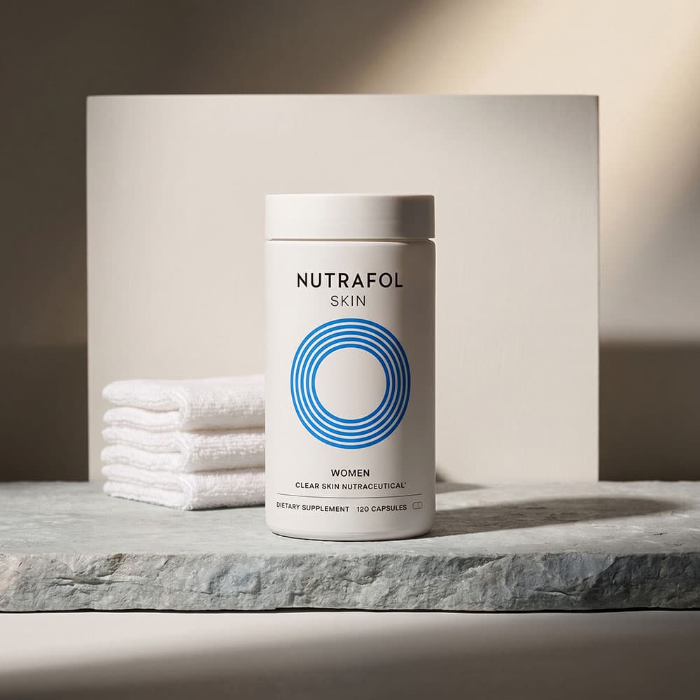 Nutrafol Clear Skin Acne Support for Women, 120 Vegan Capsules – 1-Month Supply