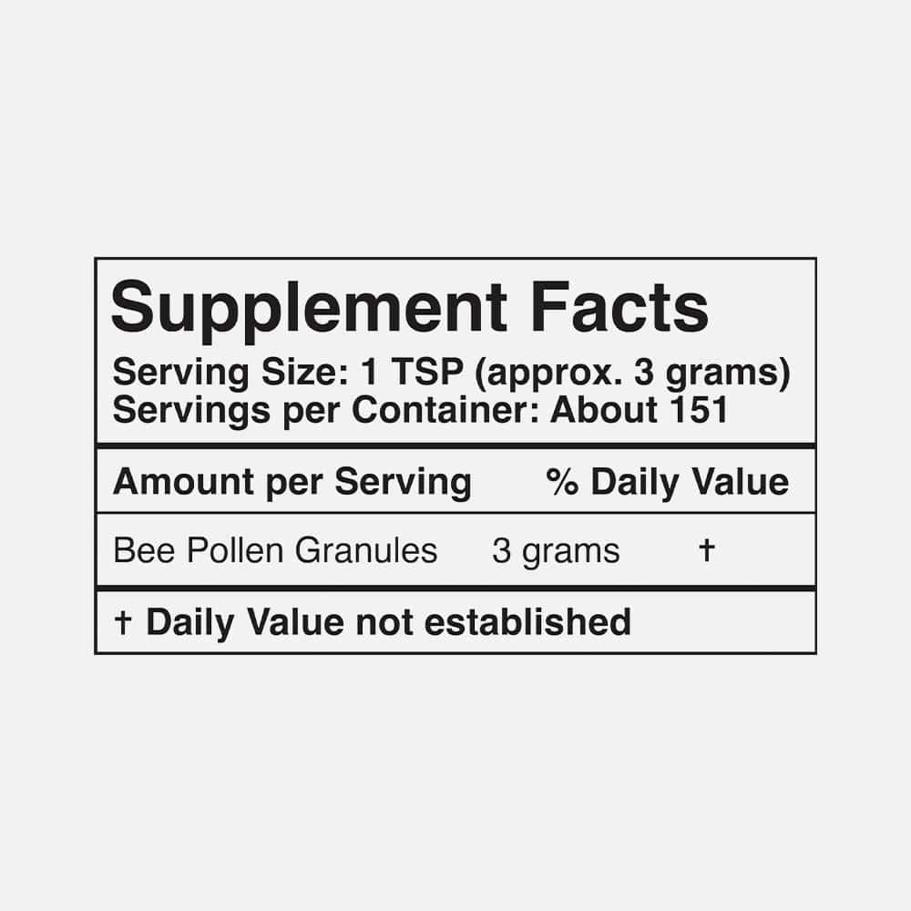 Bee Pollen Granules 3g - 151 Servings (1 lb Powder)