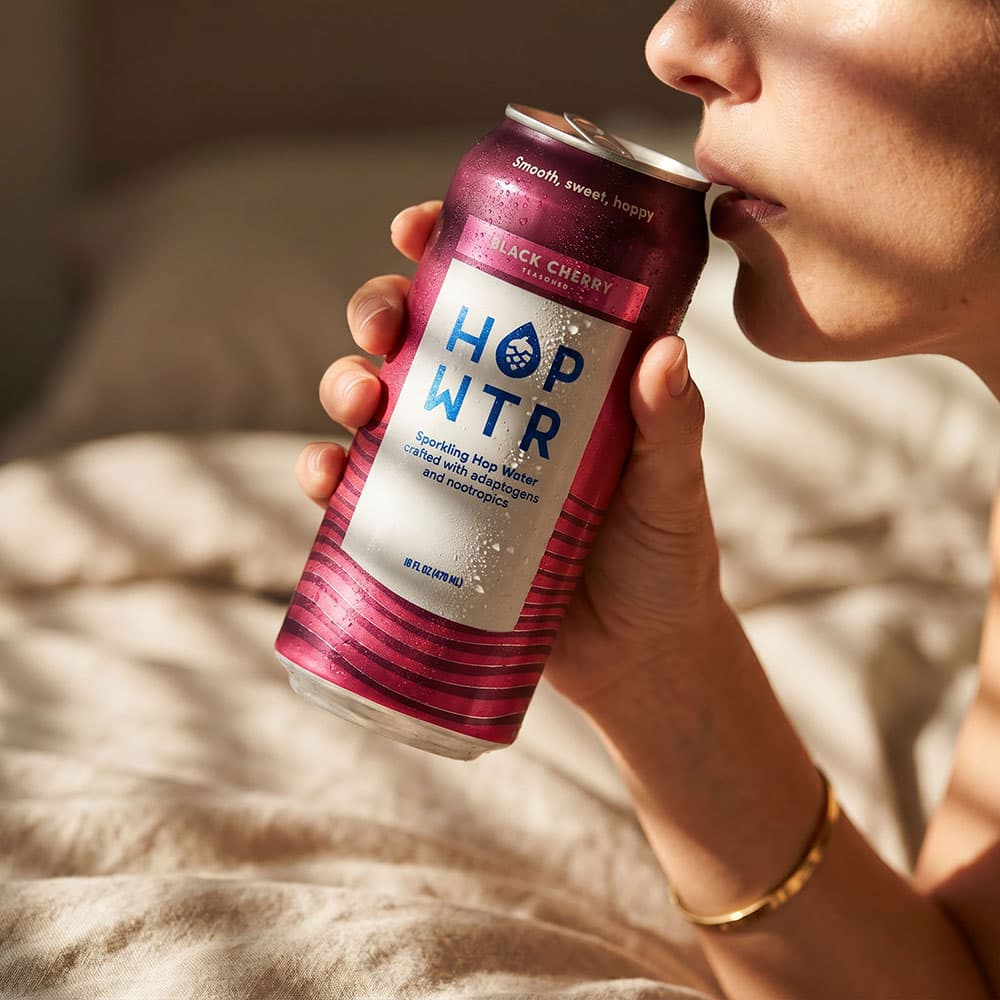 HOP WTR Black Cherry Sparkling Hop Water - 12 Cans