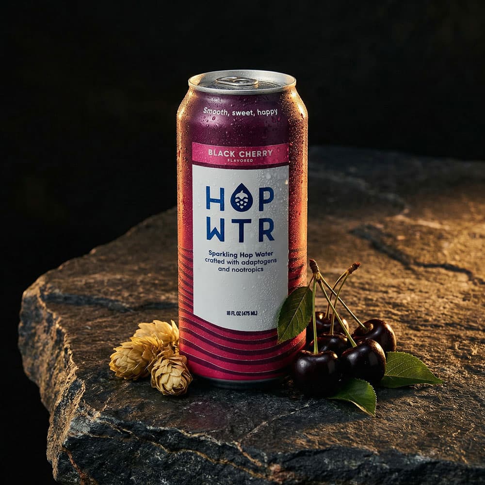 HOP WTR Black Cherry Sparkling Hop Water - 12 Cans