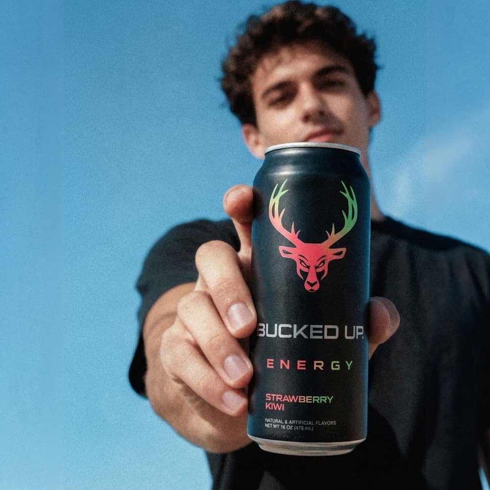 Bucked Up Energy 300mg - 12 Cans (Strawberry Kiwi)