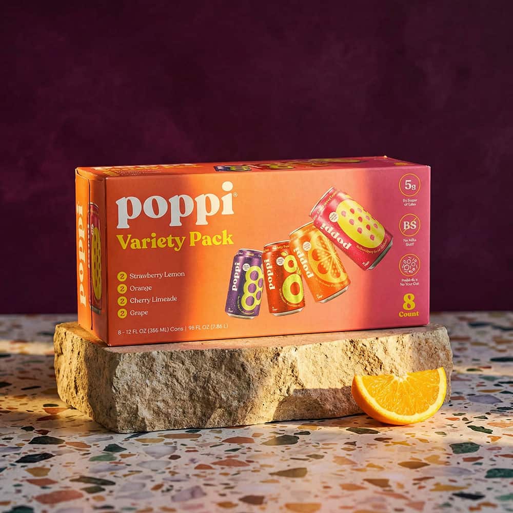 Poppi Prebiotic Soda Variety - 8 Cans (96 fl oz)