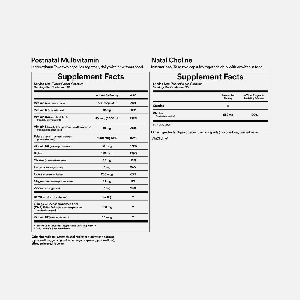 Postnatal Multivitamin & Choline Set