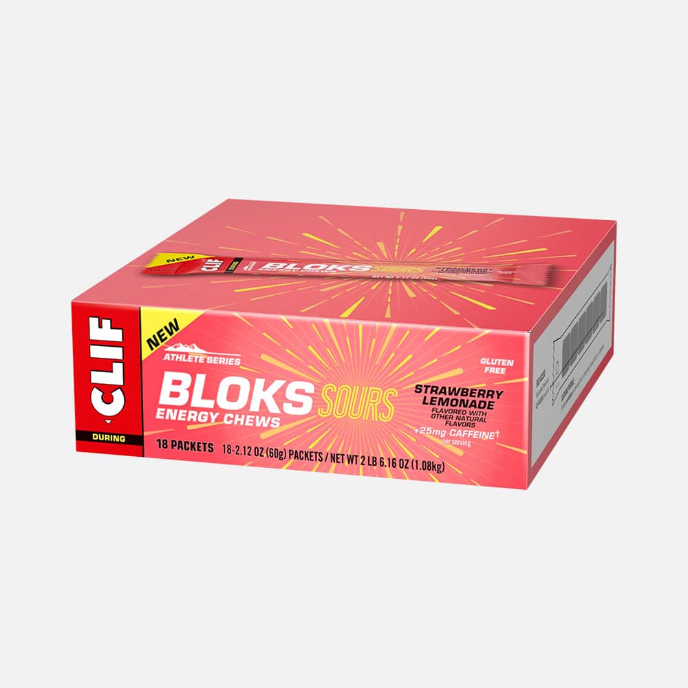 Clif Bloks Sours Strawberry Lemonade - 18 Packs Chews