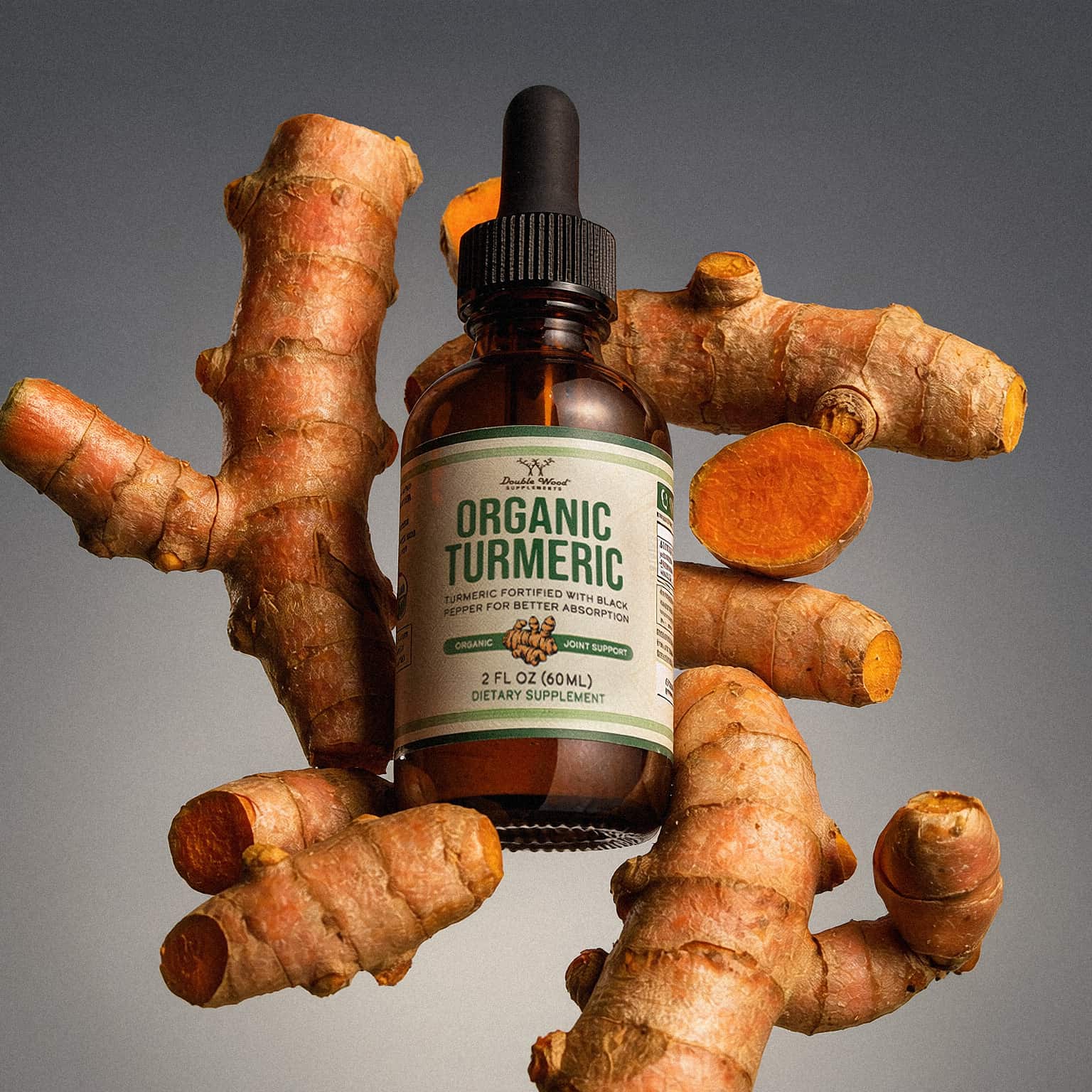 Organic Turmeric Curcumin 1180mg - 60 Liquid Servings