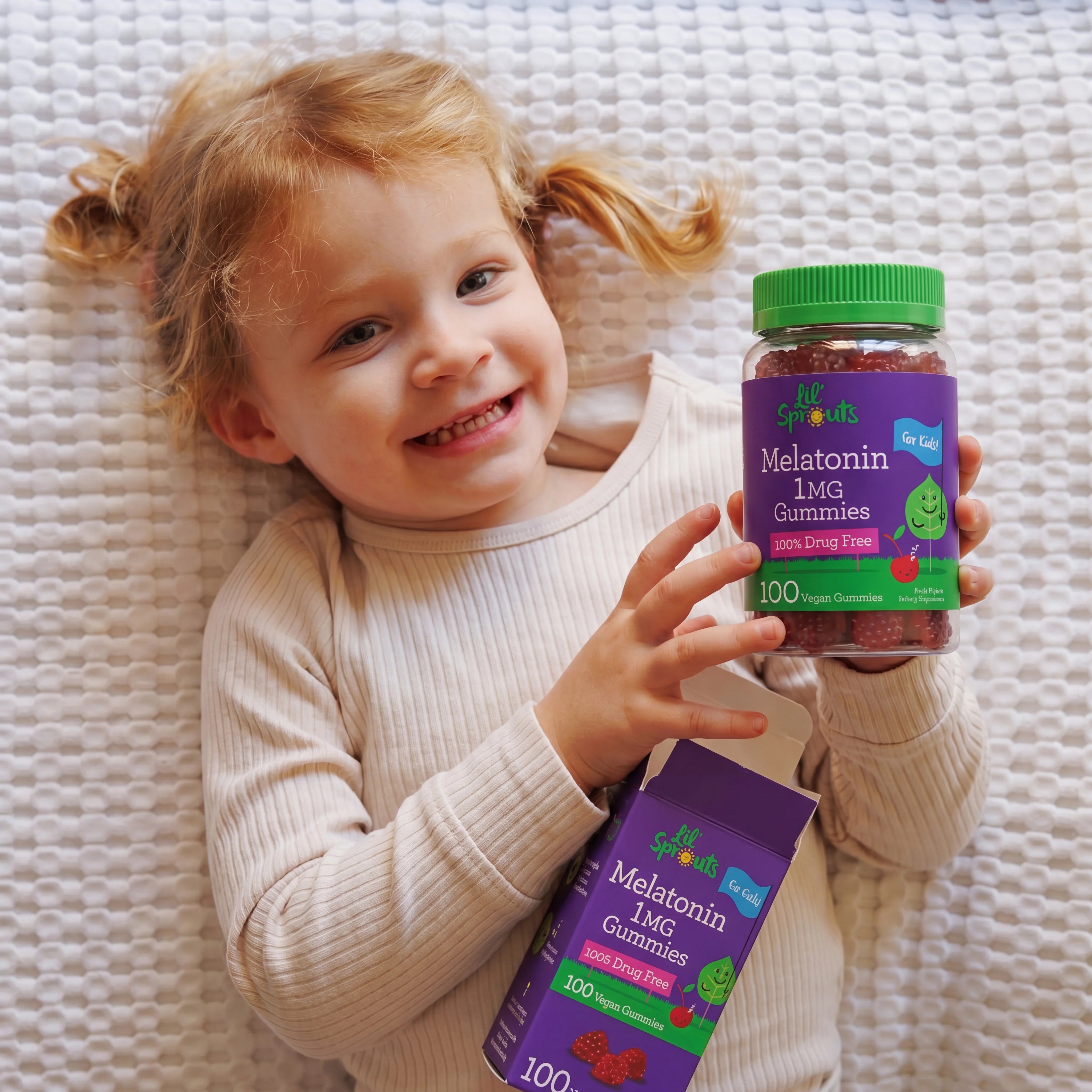 Kids Melatonin 1mg - 100 Fruit Flavor Gummies