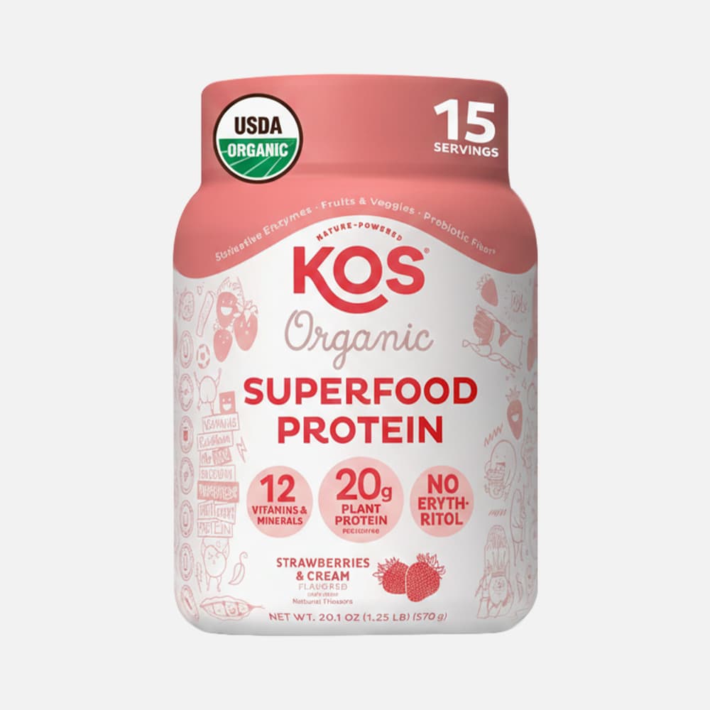 KOS Vegan Protein 20g - 15 Servings Powder (Strawberry & Cream)