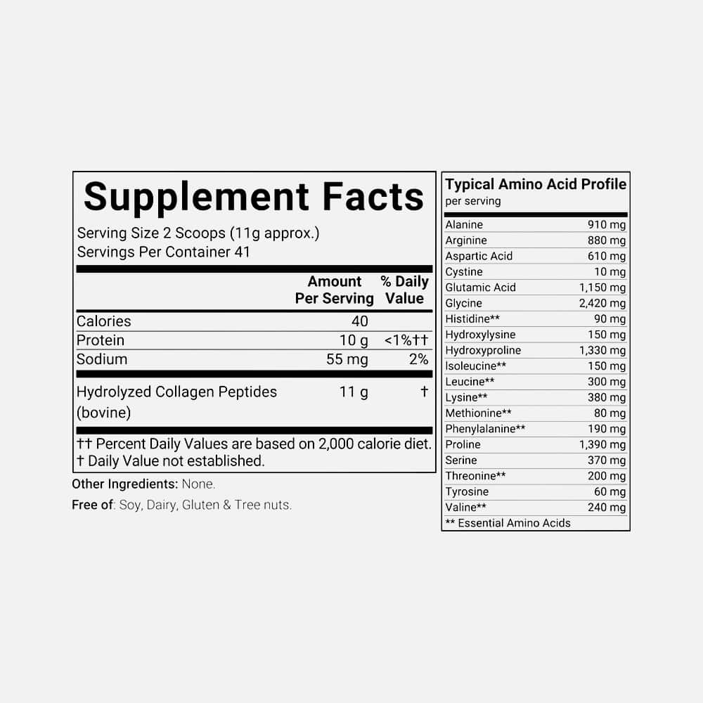 Bovine Collagen Peptides 11g - 41 Servings Powder