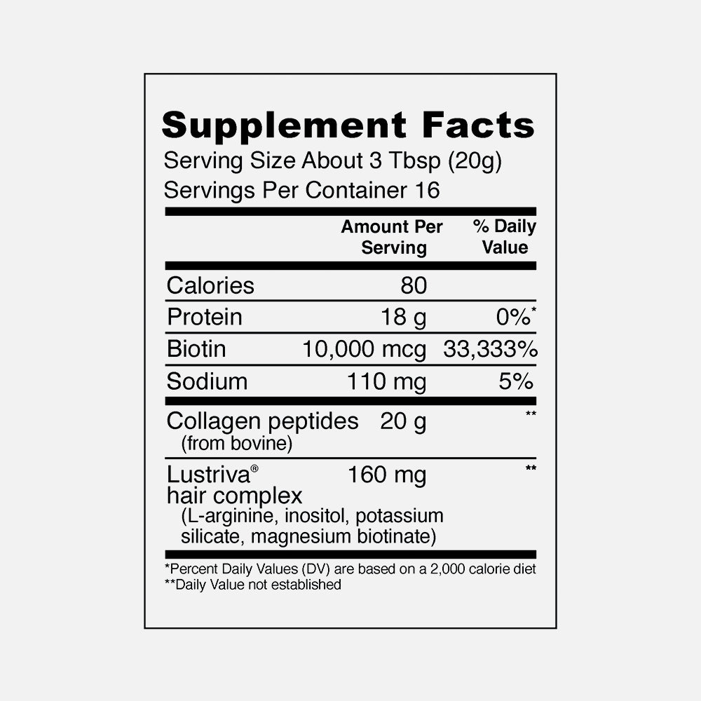 Collagen Peptides + Biotin 10000mcg - 11.4oz Powder