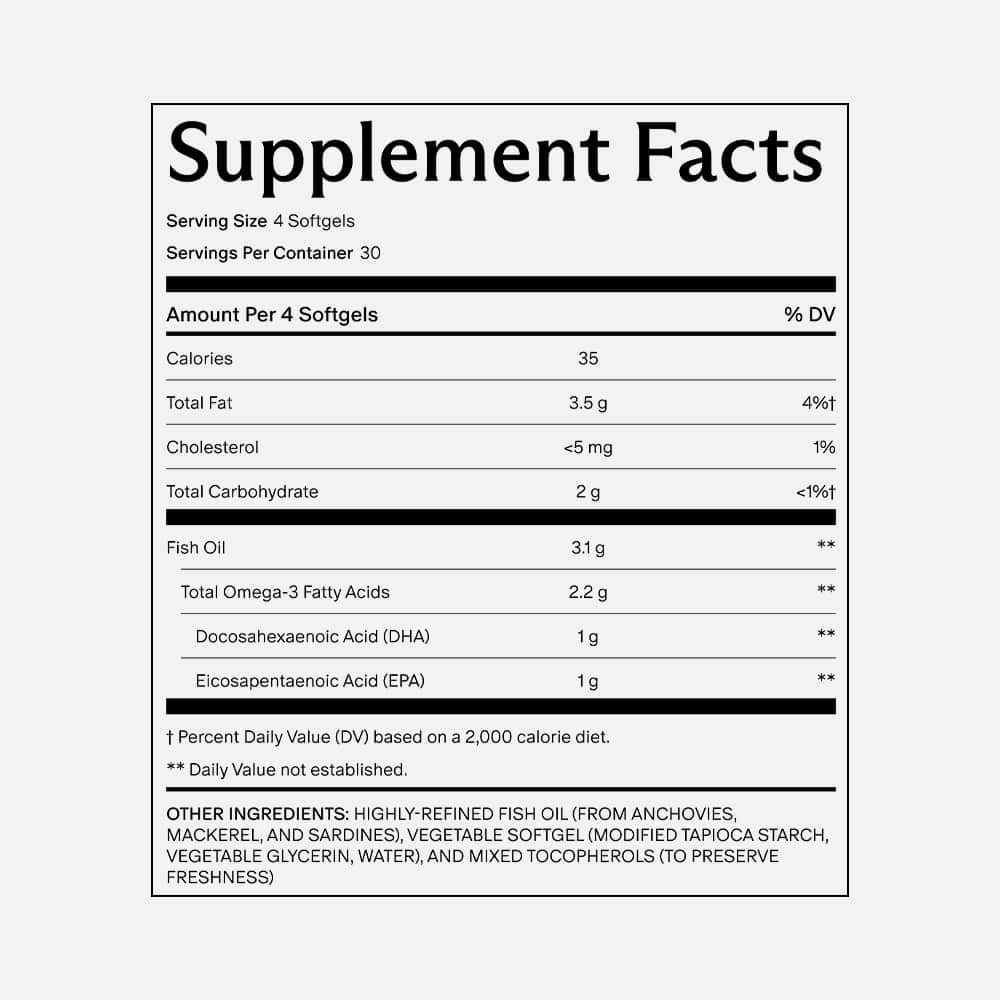 Prenatal Omega-3 1000mg DHA & 1000mg EPA - 120 Softgels