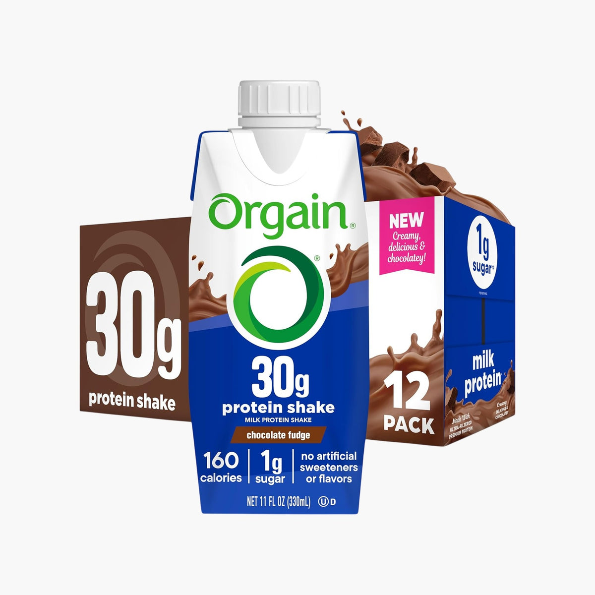 Orgain - 30g High Protein Shake - Chocolate Fudge - 12 x 11 fl oz