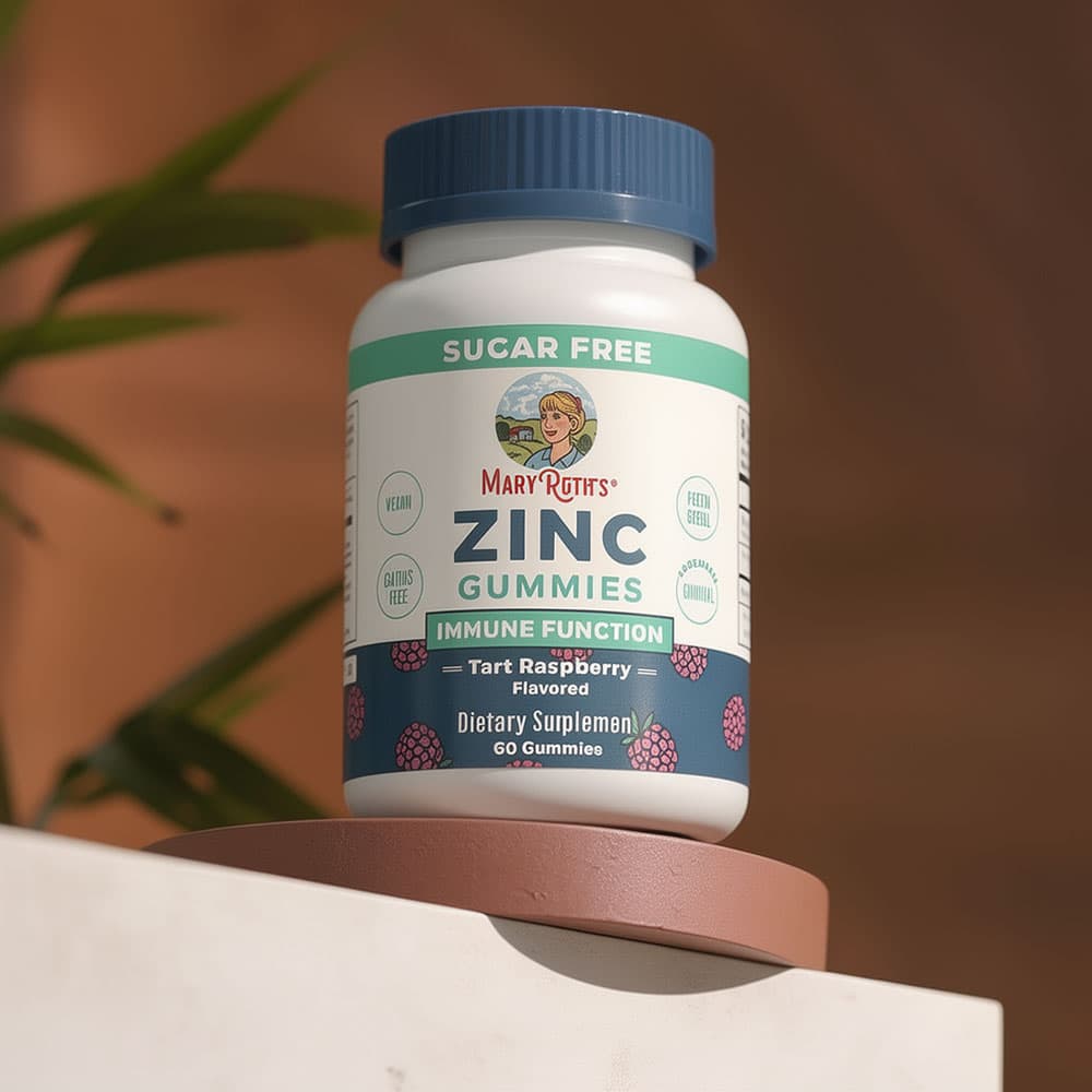 Zinc 10mg - 60 Vegan Gummies (Tart Raspberry)