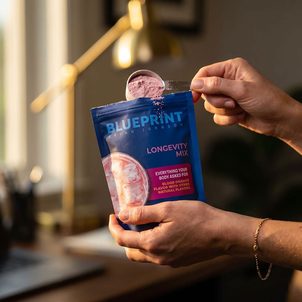 Blueprint Longevity Mix - 30 Servings Powder - Bloody Orange