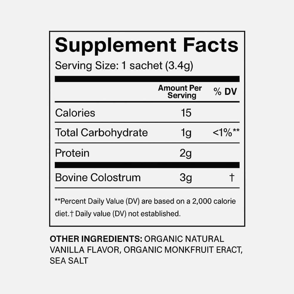 Bovine Colostrum Powder 2g - 40 Servings (Unflavored)