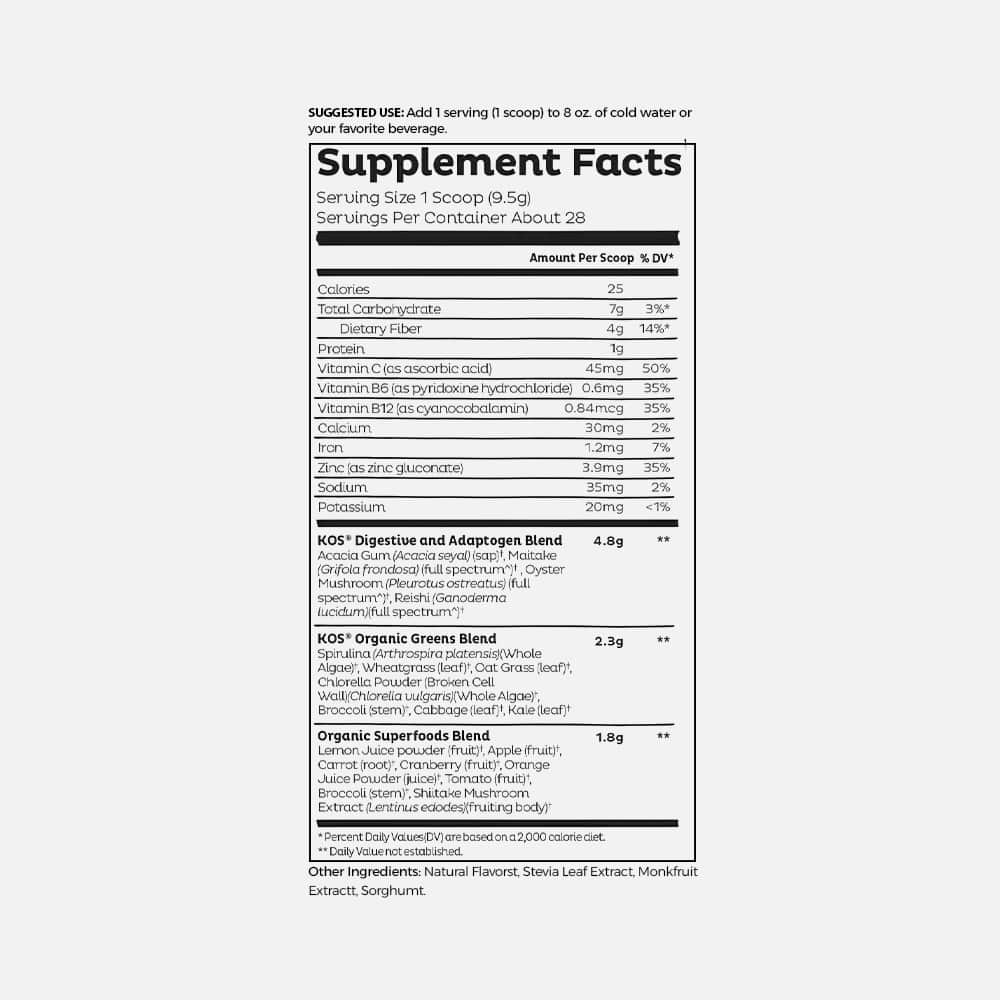 Organic Superfood Greens Powder - 28 Servings (Mango)