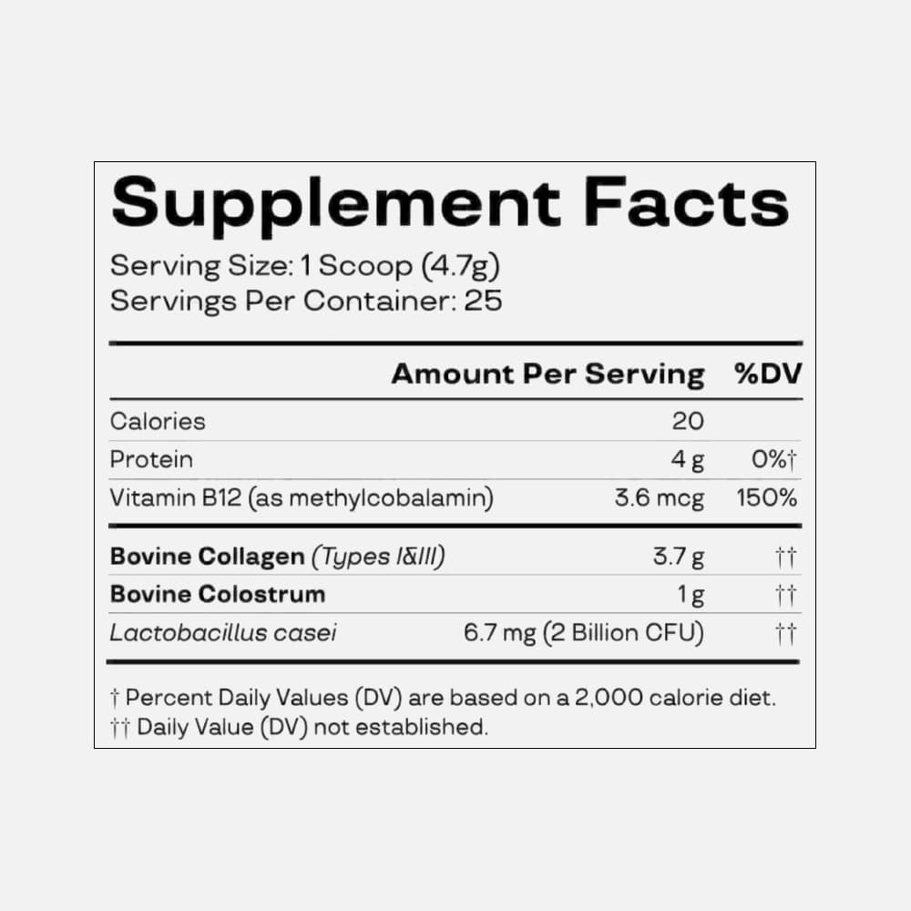 Bovine Colostrum Powder with B12 - 25 Servings