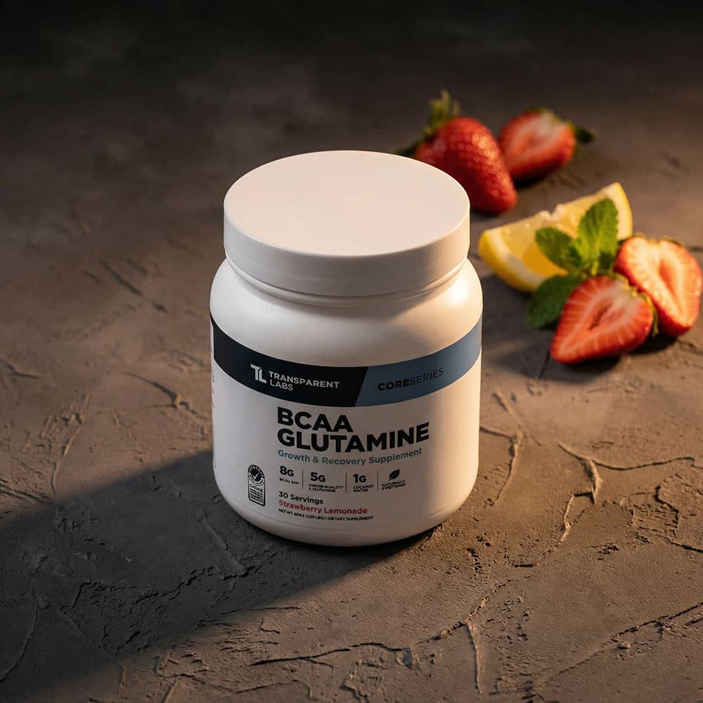 BCAA Glutamine 8000mg Powder - Strawberry Lemonade