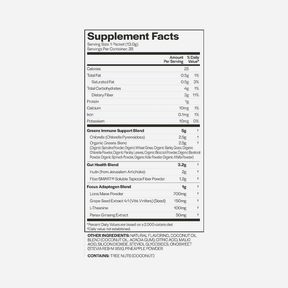 Performance Greens Powder - 10 Packs (Tropical Pineapple)