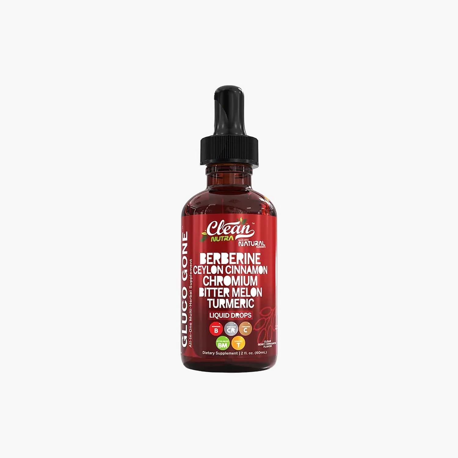 Clean Nutraceuticals - Berberine with Ceylon Cinnamon + GLP-1 Support - Liquid Drops