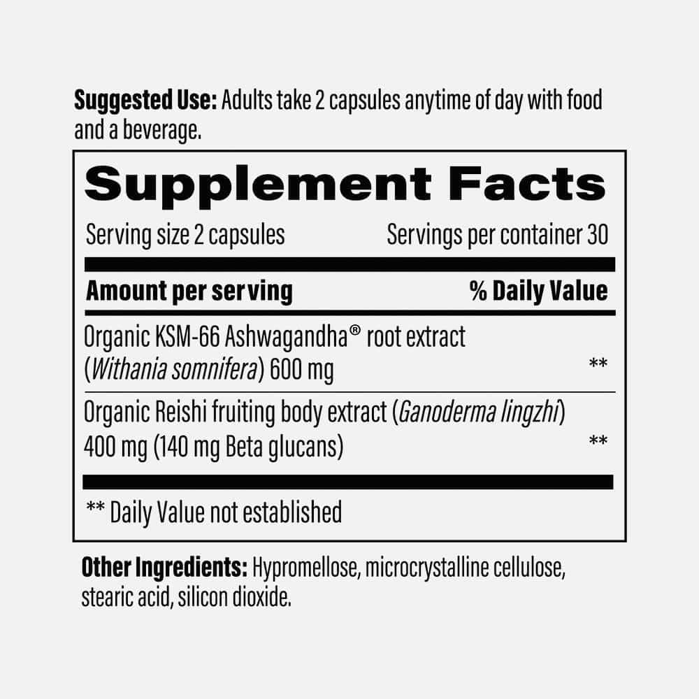 Superfood Mushroom Stress Relief 140mg - 60 Capsules