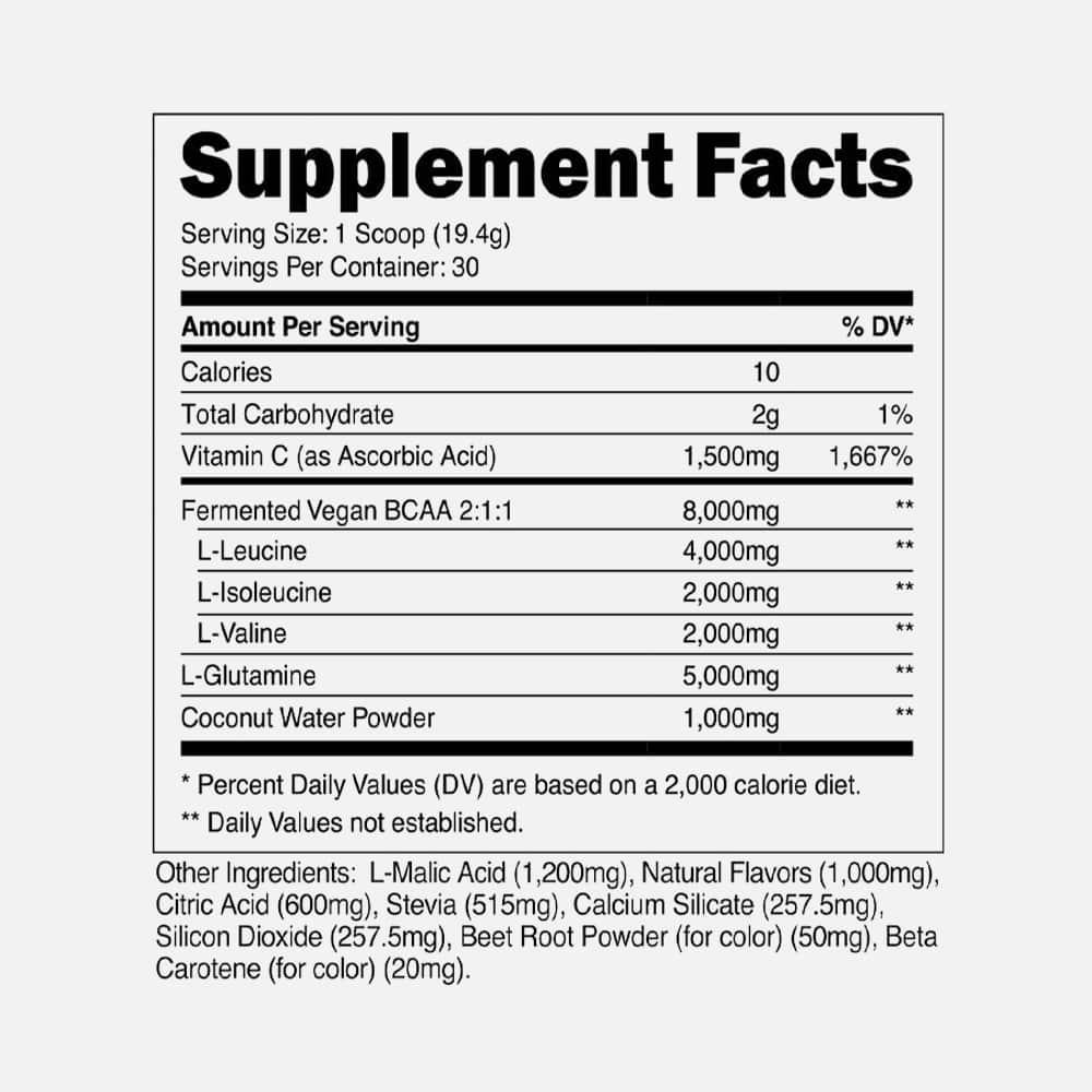 BCAA Glutamine 8000mg Powder - Tropical Punch