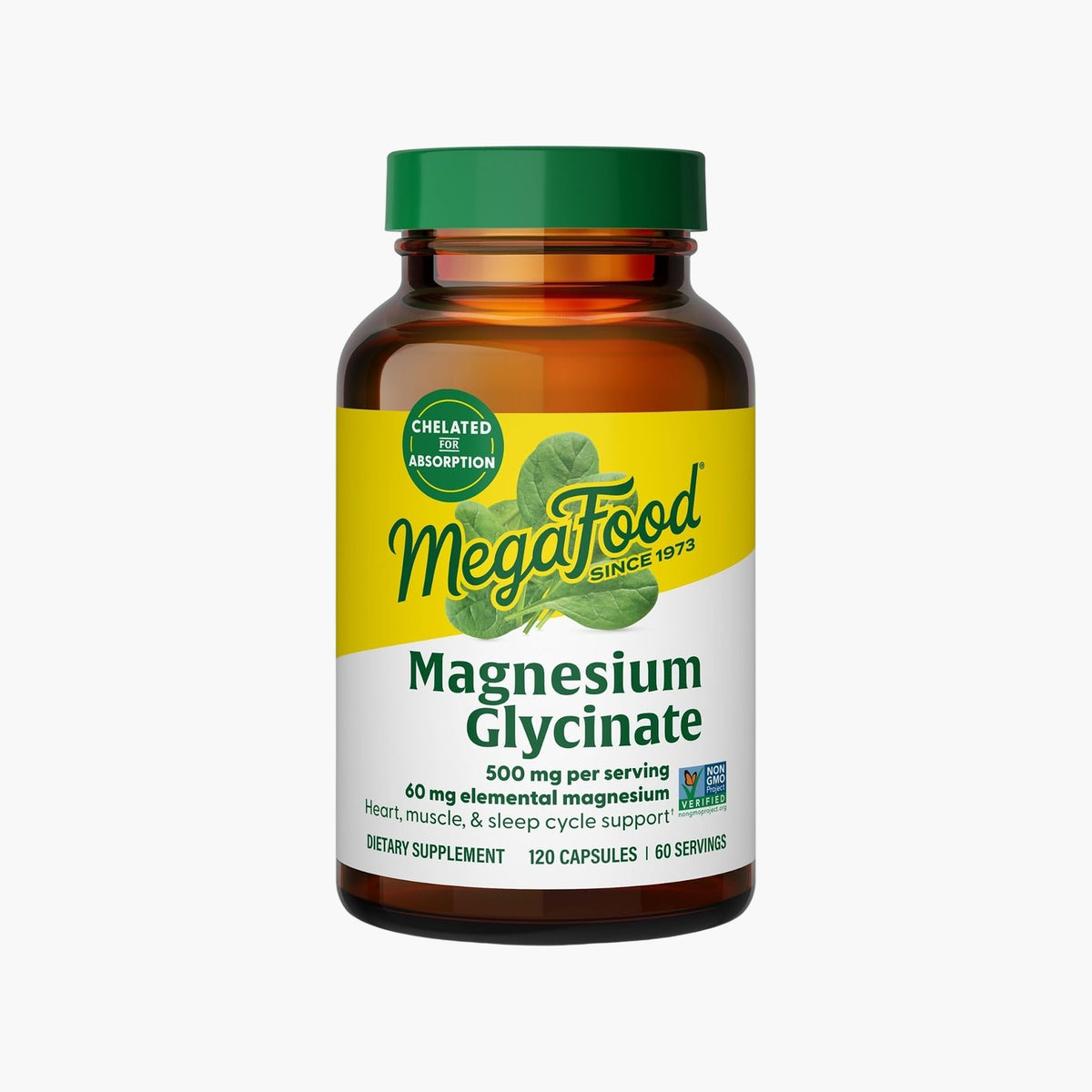 MegaFood - Magnesium Glycinate 500mg - 120 Capsules