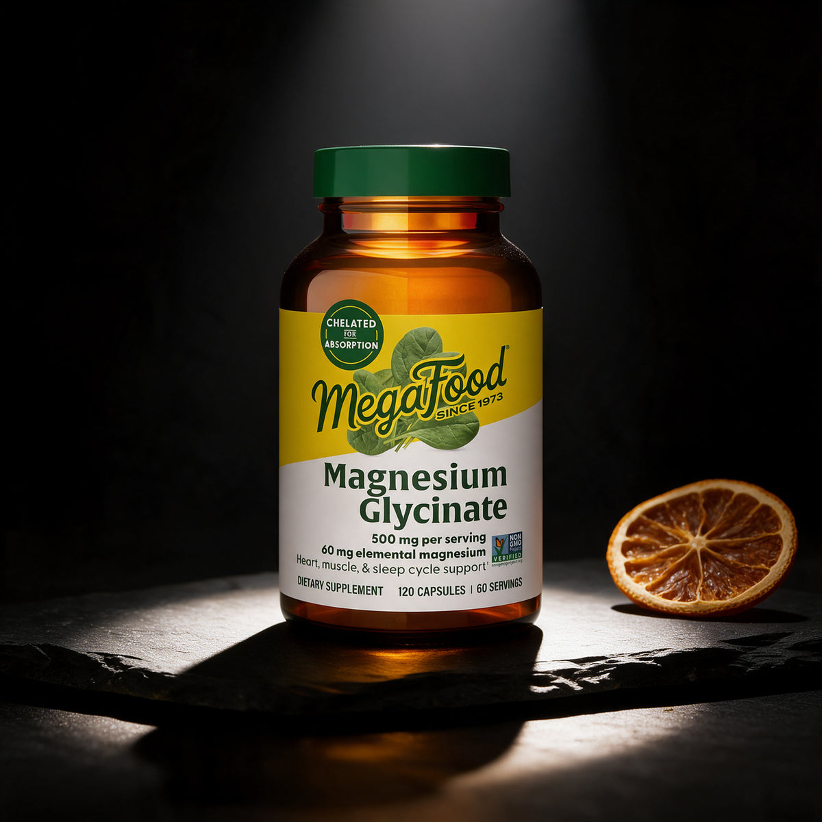 MegaFood - Magnesium Glycinate 500mg - 120 Capsules
