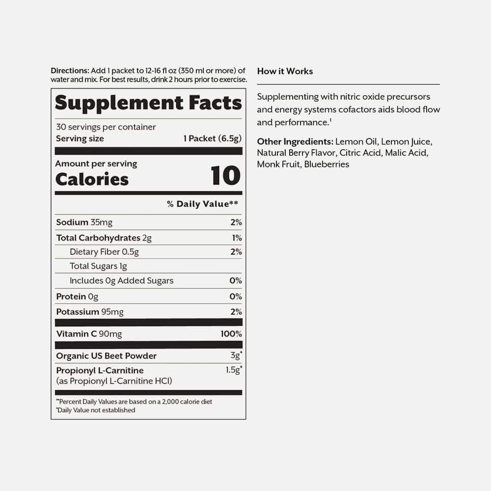 Blood Flow Nitric Oxide with Beet Root - 30 Servings Powder
