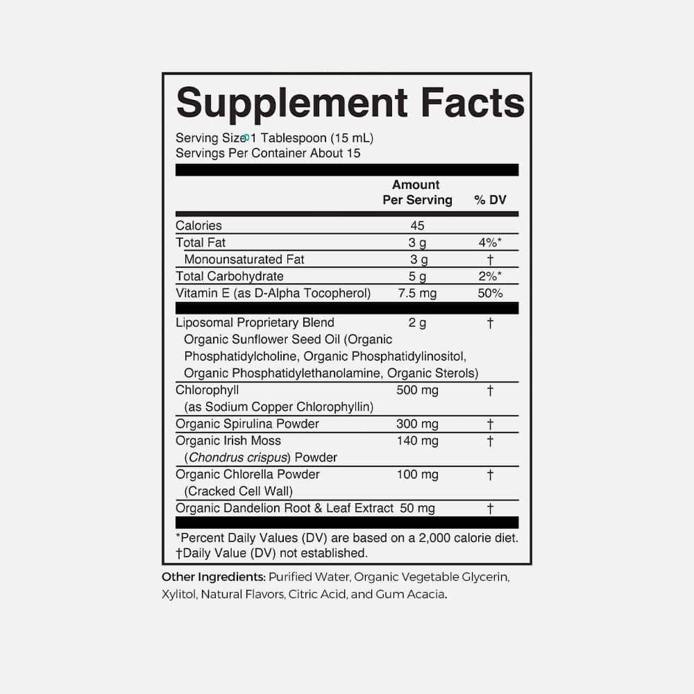 Sea Moss Liposomal 140mg with Spirulina - 15 Servings Liquid