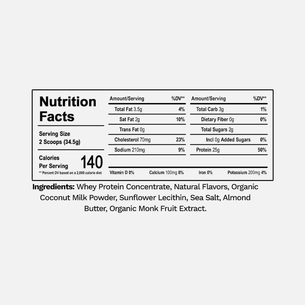 Grass-Fed Whey Protein 25g - 2.3 lb Vanilla Powder