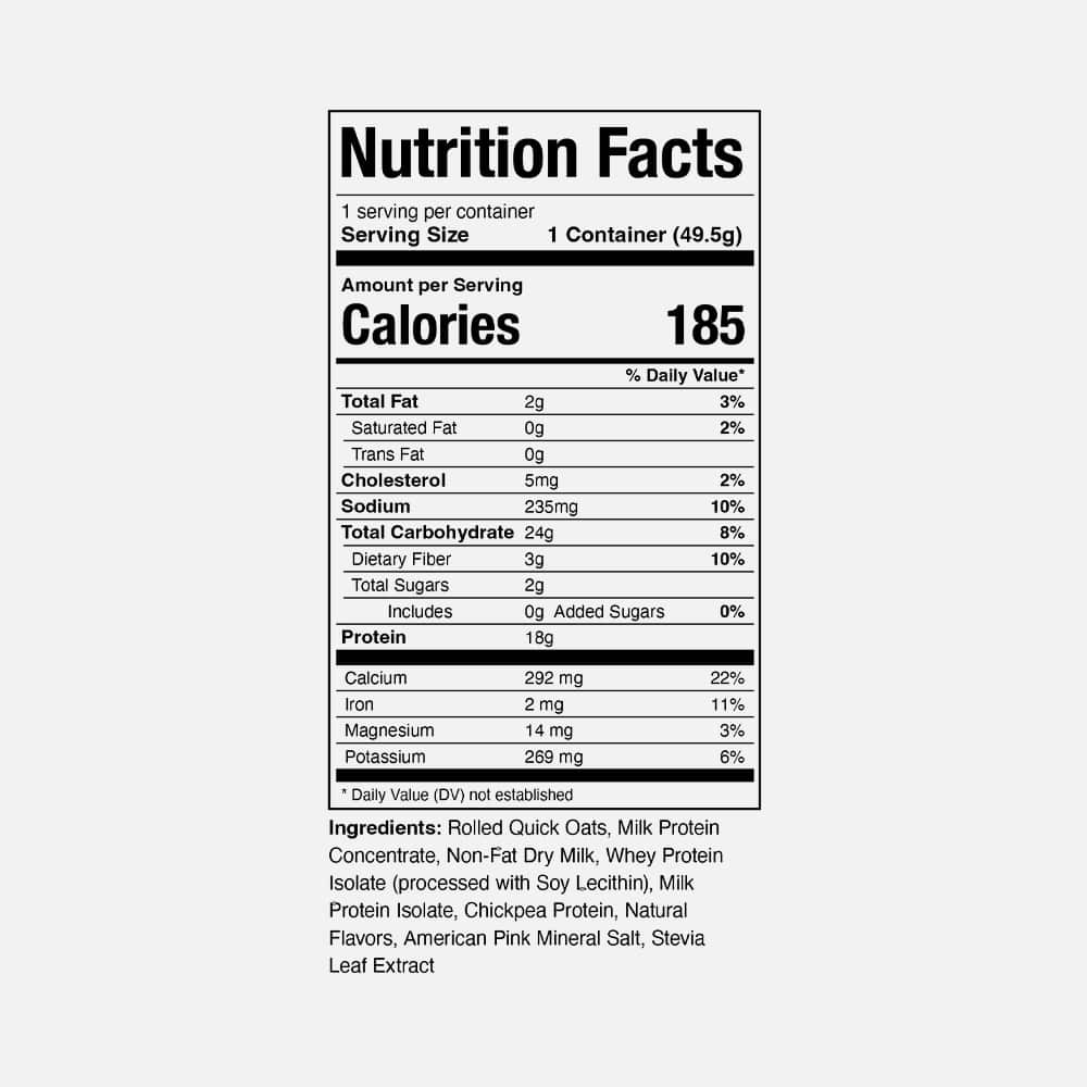 ProDough High Protein Oatmeal 18g - 12 Cups (Maple & Brown Sugar)